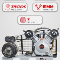 Çift Piston Kafa Grubu 2Hp 8 Bar G2051B