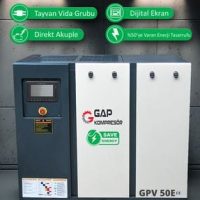 İnvertörlü Vidalı Hava Kompresörü 50hp (TEK MAKİNE) Gpv50e