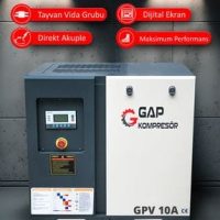 Vidalı Hava Kompresörü 10hp (TEK MAKİNE) Gpv10a