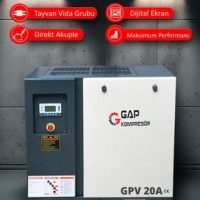 Vidalı Hava Kompresörü 20hp (TEK MAKİNE) Gpv20a