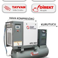 Hava Kompresörü Depo Üstü Vidalı 20Hp 500Lt GPV20A