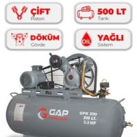 Hava Kompresörü Pistonlu 300 lt 2 Kafa 12 Bar 5.5 Hp Gpk290