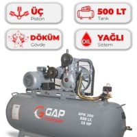 Hava Kompresörü Pistonlu 500 lt 3 Kafa 8 Bar 10 Hp Gp390