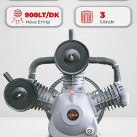 Kompresör Kafası 3 Piston 12 Bar Gk3090